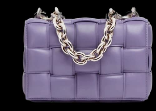 Bottega Veneta Chain Cassette Crossbody Bag Lavender