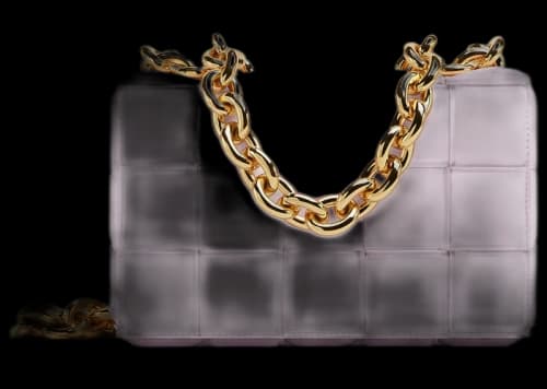 Bottega Veneta Chain Cassette Padded Intreccio Shoulder Bag Bliss Washed