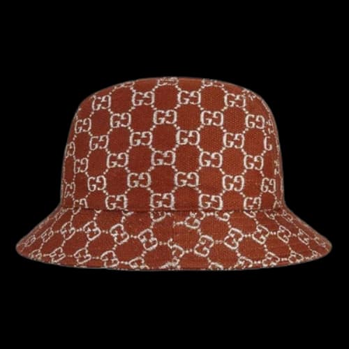 Gucci GG Lam Bucket Hat 'Brown Silver'