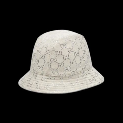 Gucci GG Lamé Bucket Hat 'White'