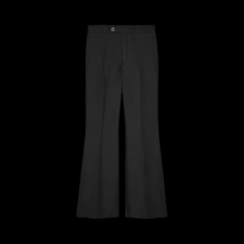 Gucci Wool Silk Cropped Flare Pant 'Pastel Mint'