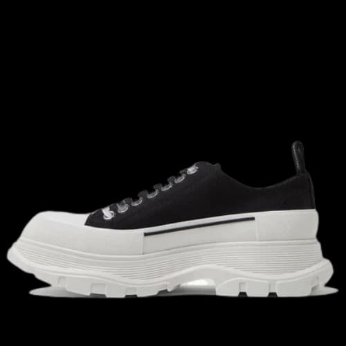 Alexander McQueen Tread Slick Lace Up Low 'Black White' (Women's)