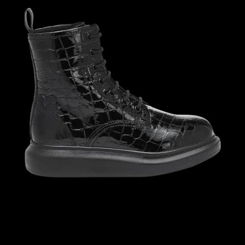Alexander McQueen Hybrid Ankle Boot 'Black Crocodile' (Women's)