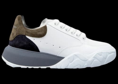 Alexander McQueen Oversized Court Trainer Optic White Blue Ivory