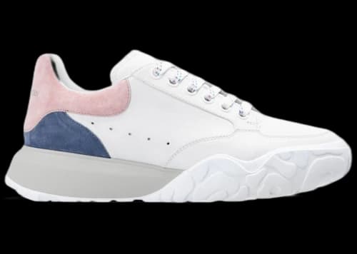 Alexander McQueen Oversized Court Trainer White Ice Pink Pale Blue