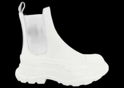 Alexander McQueen Tread Slick Ankle Boots White (Women's)
