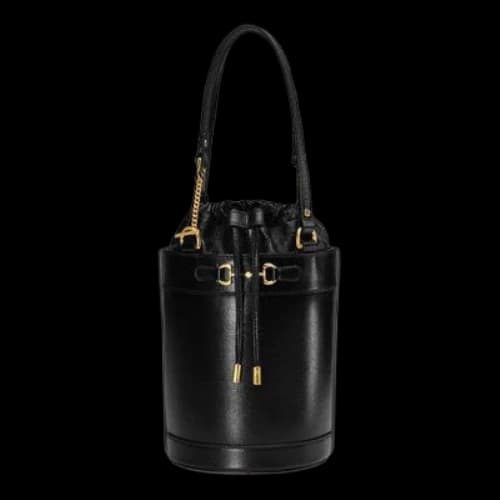 Gucci Leather Horsebit 1955 Chain Single-Shoulder Bag Small Black (Women's)