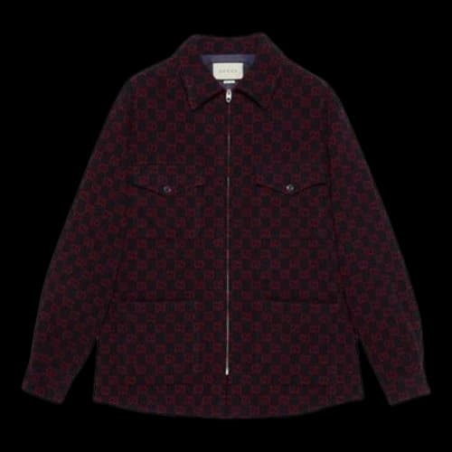 Gucci GG Jacquard Shirt Jacket 'Navy'