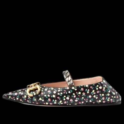 Gucci PRE-LOVED X Liberty London Floral Ballet Flats 'Black' (Women's)