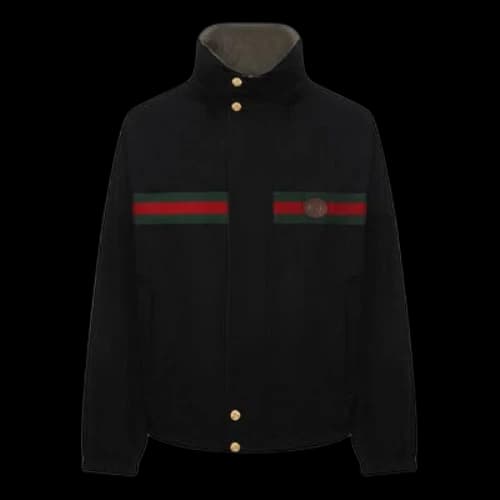 Gucci Reversible Cotton Nylon Jacket 'Black Military Green'
