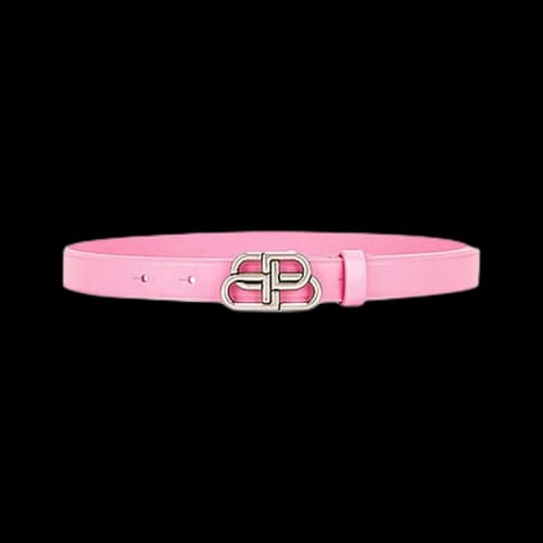 Balenciaga BB Extra Thin Belt 'Rose'