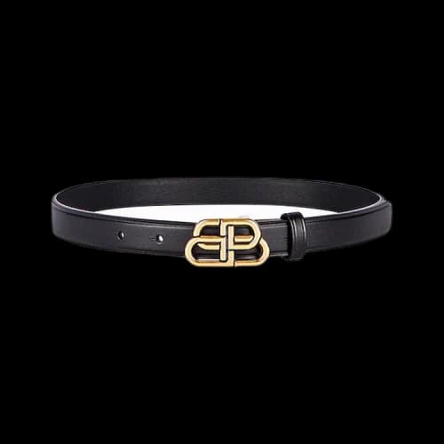Balenciaga BB Extra Thin Belt 'Black'