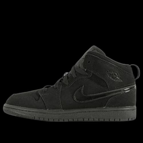 (PS) Air Jordan 1 Mid 'All Black'