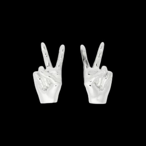 Y/Project Mini Peace Earrings 'Silver'
