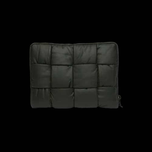 Bottega Veneta Men's Leather Padded Maxi Intrecciato Laptop Case Green