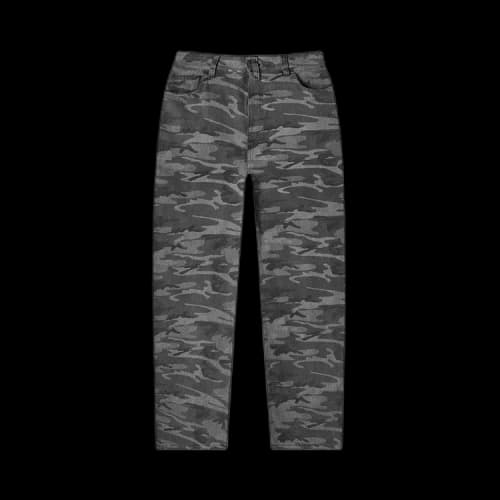 Balenciaga Wid-Leg Printed Jeans 'Washed Black'