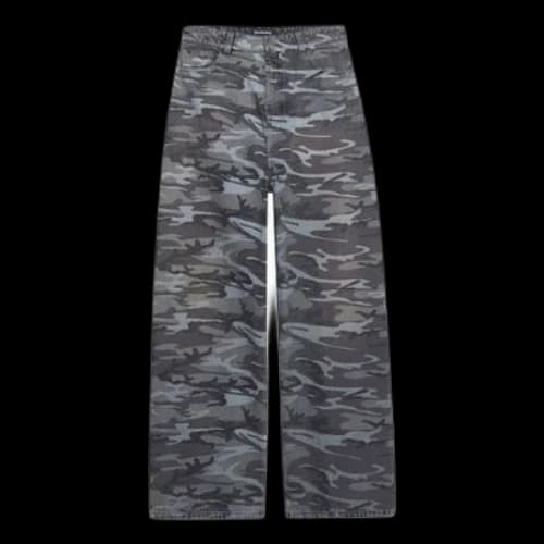 Balenciaga Wide Leg Camouflage Jeans 'Grey'