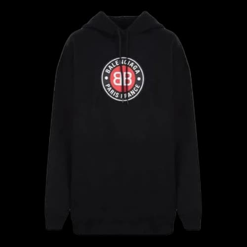 Balenciaga BB Logo Printing Hooded Black (Women's)