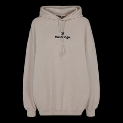 Balenciaga Alphabet Logo Pullover Hoodie Gray White (Women's)