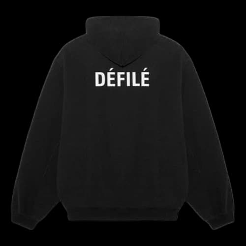 Balenciaga Fleece Sports Hoodie Black (Women's)