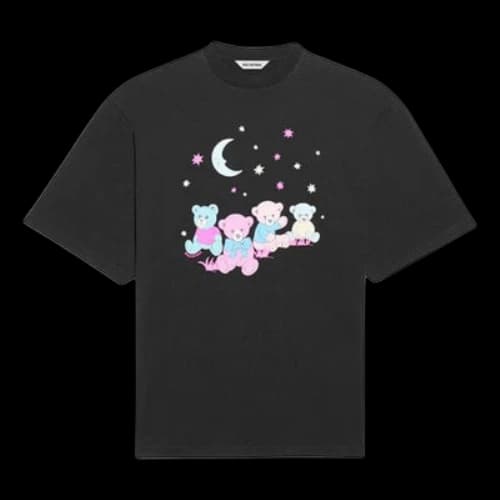 Balenciaga SS21 Love Bear Printing Tee Black