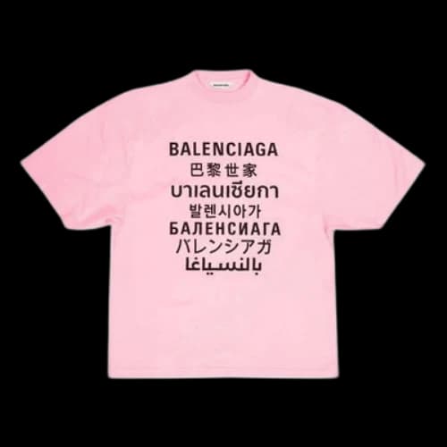 Balenciaga Round-neck Short Sleeve Pink