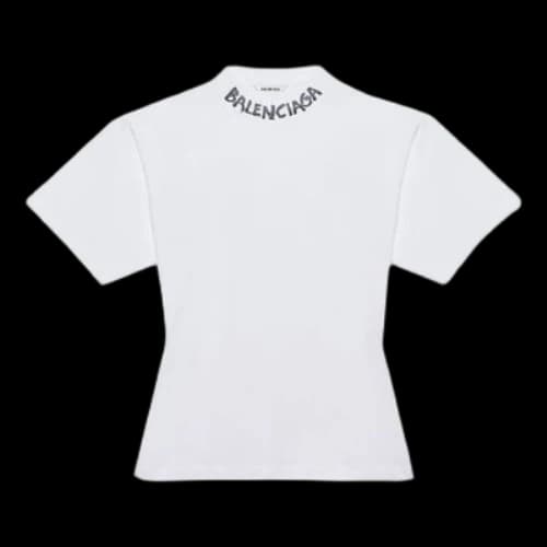 Balenciaga Graffiti Logo Short Sleeve White