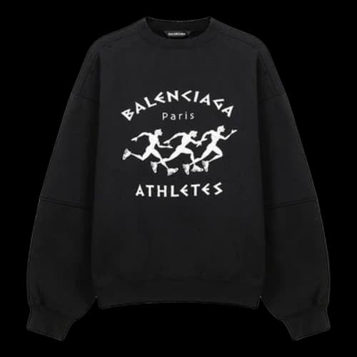 Balenciaga SS21 Hole Large Round Neck Long Sleeves Black