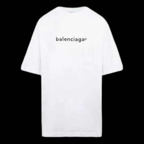 Balenciaga SS21 Printing Round-neck Tee White