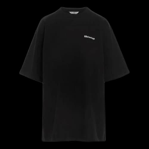 Balenciaga SS21 BB Letter Logo Round-neck Black
