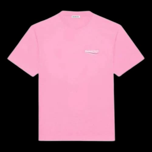 Balenciaga Political Campaign Logo Round-neck Tee Pink/Red