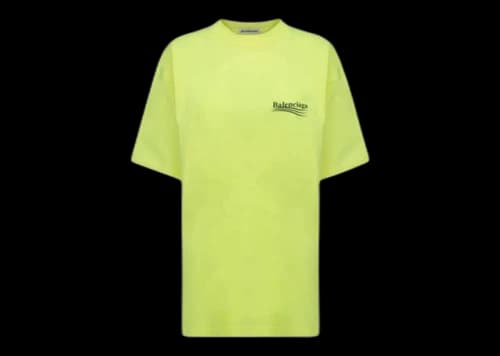 Balenciaga Political Campaign Large Fit T-Shirt Fluo Yellow