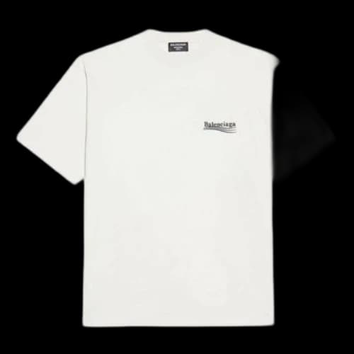 Balenciaga Political Campaign Large Fit Embroidery Round-neck 'White' (Women's)
