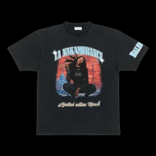 Balenciaga Music Aya Nakamura Merch T-shirt Large Fit 'Black'