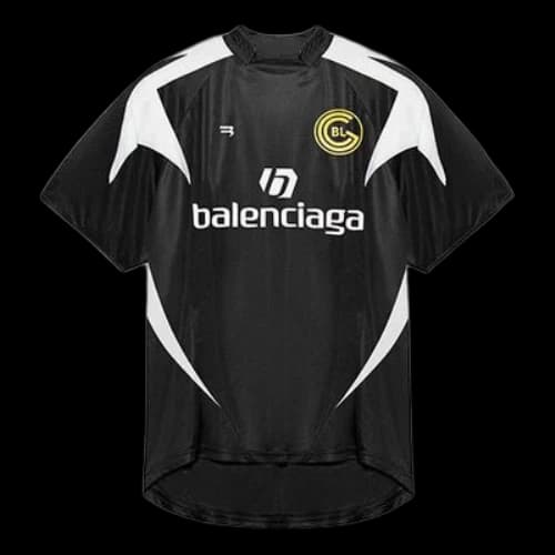 Balenciaga Soccer T-Shirt 'Black/White'