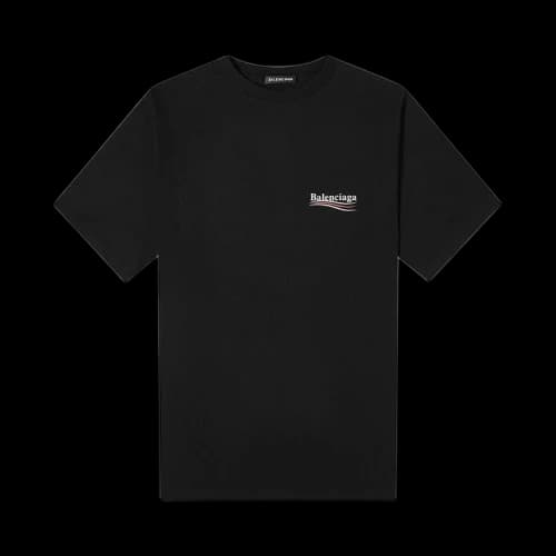 Balenciaga Political Campaign Oversize Tee 'Black'