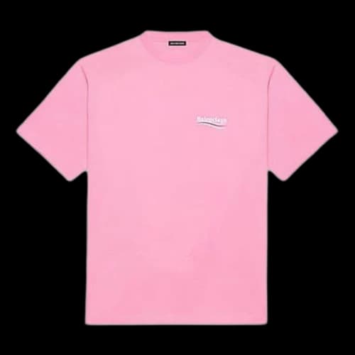 Balenciaga Logo Printing Short Sleeve Pink