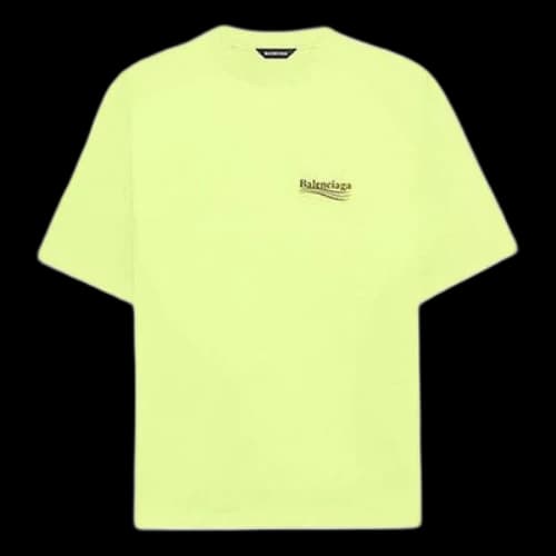 Balenciaga Logo Printing Short Sleeve Yellow