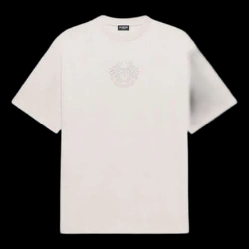 Balenciaga Unisex SS21 Logo Round Neck Grey