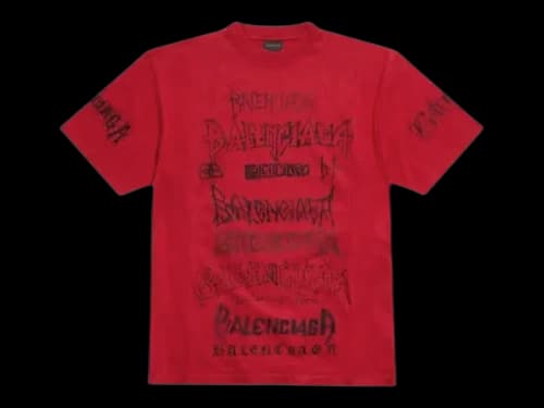 Balenciaga DIY Metal Allover Logo Jersey Red/Black