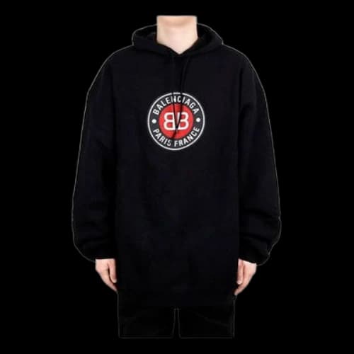Balenciaga Black Slogan Printing Black
