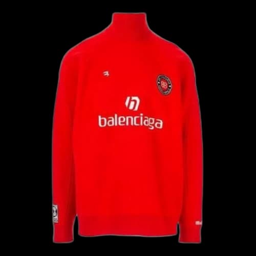 Balenciaga Soccer Knitted Jumper 'Red'