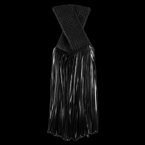 Bottega Veneta Clutch With Fringe Detail 'Black/Gold'