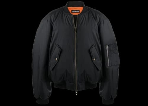Balenciaga Padded Bomber Jacket Black