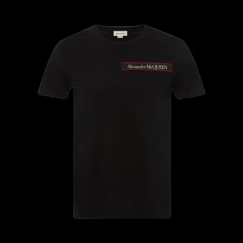 Alexander McQueen Selvedge Logo Tape Detail T-Shirt 'Black/Mix'