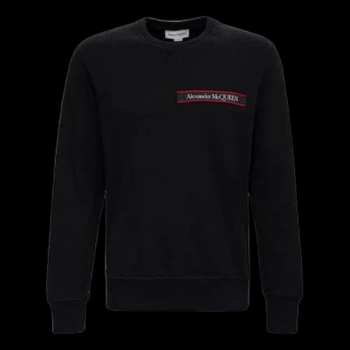 McQ Alexander McQueen Logo Round Collar Long Sleeve Male Black