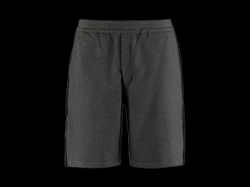 Alexander McQueen Straight Leg Stripe Track Shorts Grey
