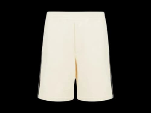 Alexander McQueen Straight Leg Stripe Track Shorts White
