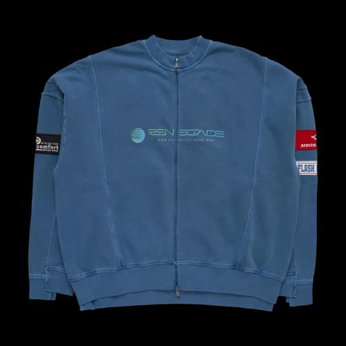 Martine Rose Zip Up Crew 'Blue'