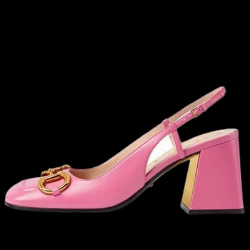 Gucci Mid-Heel Slingback with Horsebit 'Pink' (Women's)